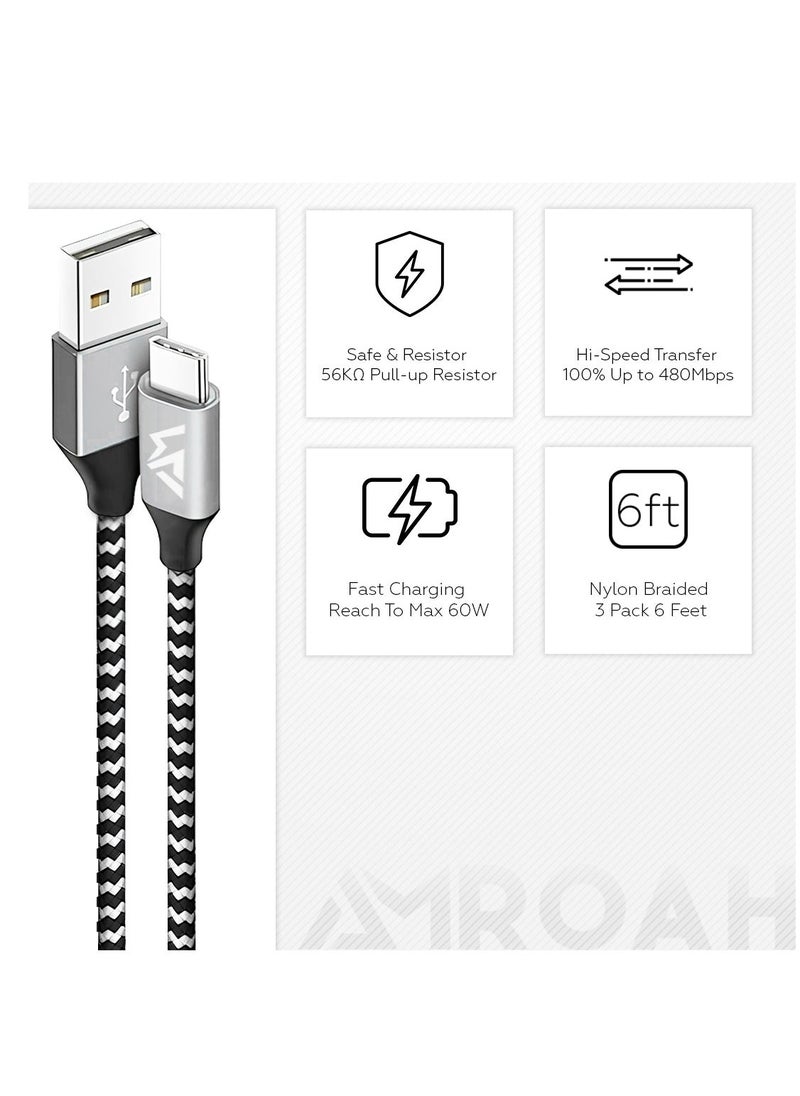 Raxoom 60W Cable Type A to Type С 2m, 480 Mbps Speed USB A to USB C Cable Fast Charging Cord for Phones Tablets Notebooks Apple iPhone 16 15 Pro Max Plus iPad Air Mini MacBook Samsung Galaxy S24 Xiaomi - Image 4