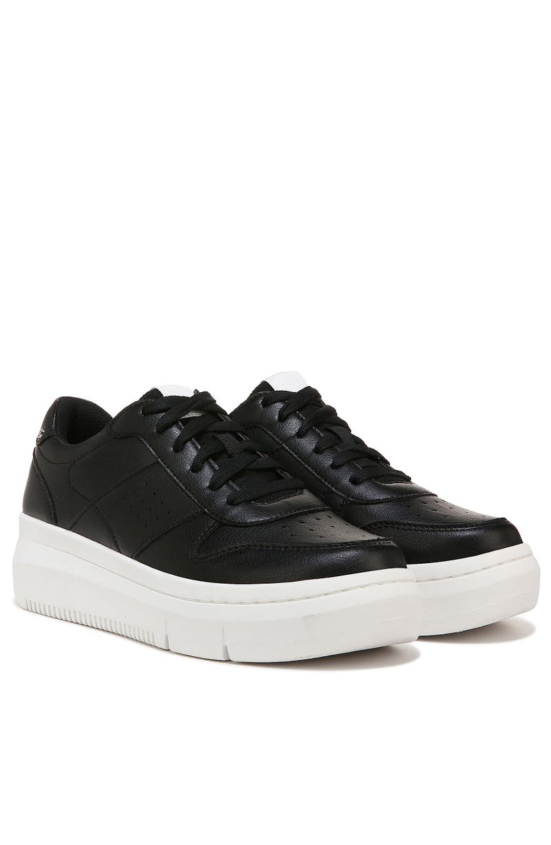 Dr. Scholl's Shoes Women's Savoy Sneaker, Black Smooth, 9 - Image 1