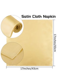 10 Pieces Satin Napkins Soft Dinner Napkins Square Table Napkins 17 x 17 Inches for Restaurant Weddings Party Dinner Decoration(Gold) - pzsku/ZDC836310E8BD4BB7B1D1Z/45/_/1733388367/83ebb61c-f645-4505-b4bd-e606c7be2cf0