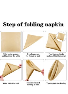 10 Pieces Satin Napkins Soft Dinner Napkins Square Table Napkins 17 x 17 Inches for Restaurant Weddings Party Dinner Decoration(Gold) - pzsku/ZDC836310E8BD4BB7B1D1Z/45/_/1733388396/c161dfd1-9b01-45b0-8b24-7dd0170ab212