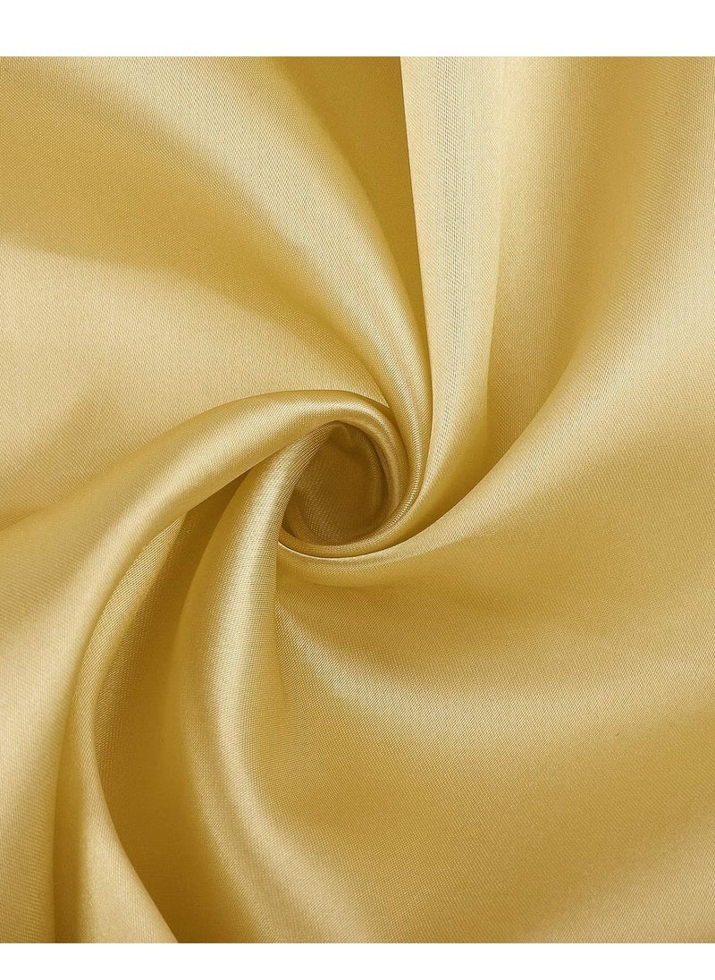Mmmon 10 Pieces Satin Napkins Soft Dinner Napkins Square Table Napkins 17 x 17 Inches for Restaurant Weddings Party Dinner Decoration(Gold)  - Image 4