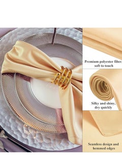 10 Pieces Satin Napkins Soft Dinner Napkins Square Table Napkins 17 x 17 Inches for Restaurant Weddings Party Dinner Decoration(Gold) - pzsku/ZDC836310E8BD4BB7B1D1Z/45/_/1733388438/9ef53754-5d48-4290-a119-d6fe56a01254