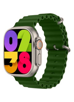 HK HK9 ULTRA 2 Series 9 Wearfit Pro SmartWatch SUPER AMOLED Display Open AI Chat GPT GPS NFC Bluetooth V5 Call Wireless Charger 49mm (Green)  - Image 1