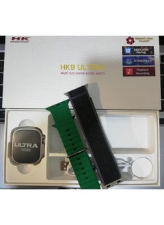 HK HK9 ULTRA 2 Series 9 Wearfit Pro SmartWatch SUPER AMOLED Display Open AI Chat GPT GPS NFC Bluetooth V5 Call Wireless Charger 49mm (Green)  - Image 2