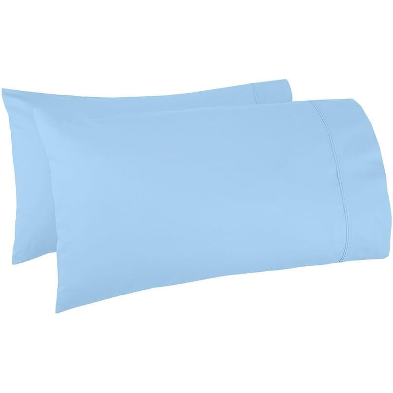 Bright Décor Pillow Cover | Takiya Cover | Takiya kholi | Pillow Cases | Pillow Covers Set of 2-100% Microfiber – Soft, Smooth and Wrinkle Free - Light Blue Solid - 16" X 24" Pillow Cover - Image 3