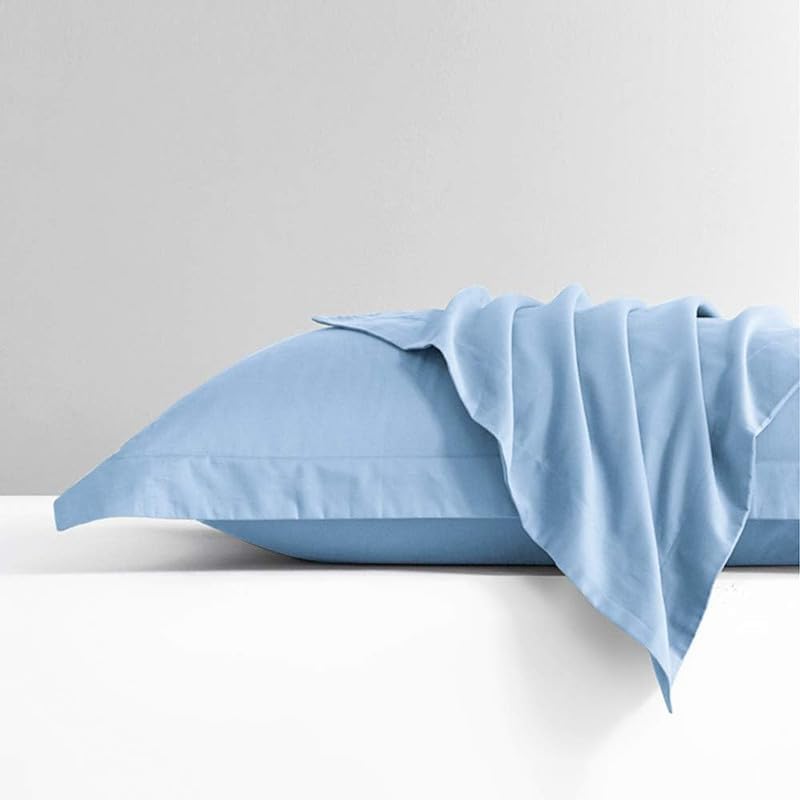 Bright Décor Pillow Cover | Takiya Cover | Takiya kholi | Pillow Cases | Pillow Covers Set of 2-100% Microfiber – Soft, Smooth and Wrinkle Free - Light Blue Solid - 16" X 24" Pillow Cover - Image 5
