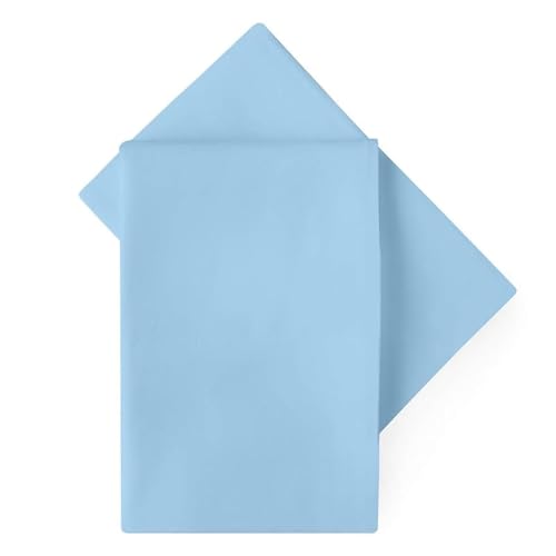 Bright Décor Pillow Cover | Takiya Cover | Takiya kholi | Pillow Cases | Pillow Covers Set of 2-100% Microfiber – Soft, Smooth and Wrinkle Free - Light Blue Solid - 16" X 24" Pillow Cover - Image 1