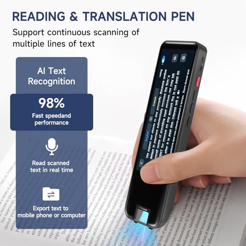 MINIBEAR Translation Pen Reading Pen for Dyslexia Kids & Adults, Online/Offline Translator Pen Scanner, Photo/Voice/Text to Speech 142 Language Translator Device for Travel Business Learning - Image 3