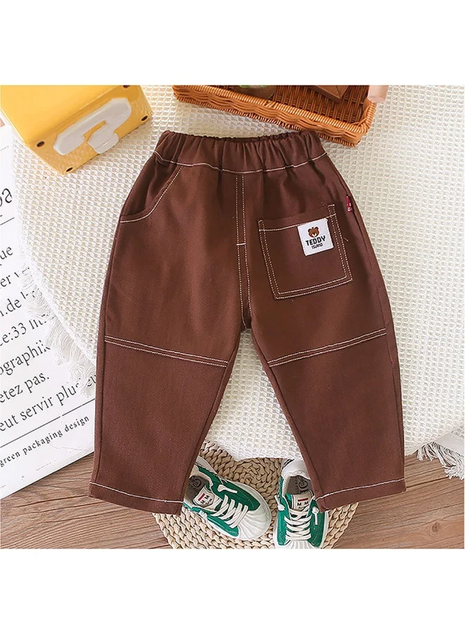 LITTLE SURPRISE BOX 3 Pcs Set Cream Teddy Knitted Sweater Shirt And Pants Set For Toddler And Kids Winter And All Season Wear