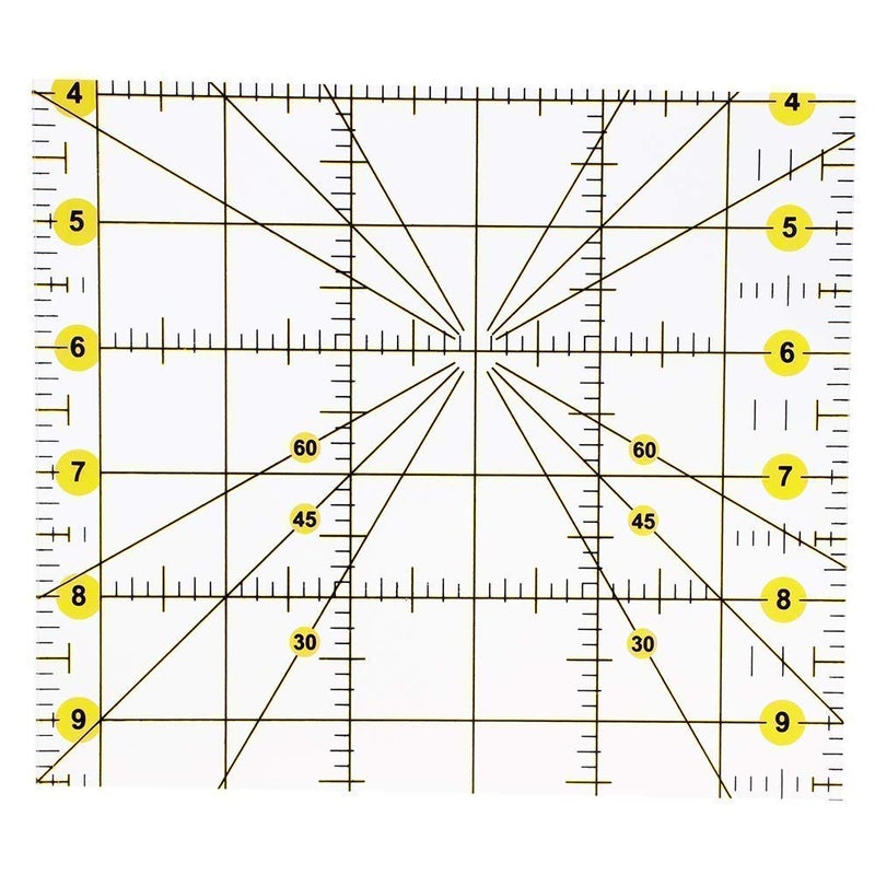 AUTOTOOLHOME Quilting Ruler Acrylic Quilters' Ruler for Easy Precision Cutting Fabric Paper, 6.5" x 12" for Quilting, Sewing & Crafts Template - Image 3