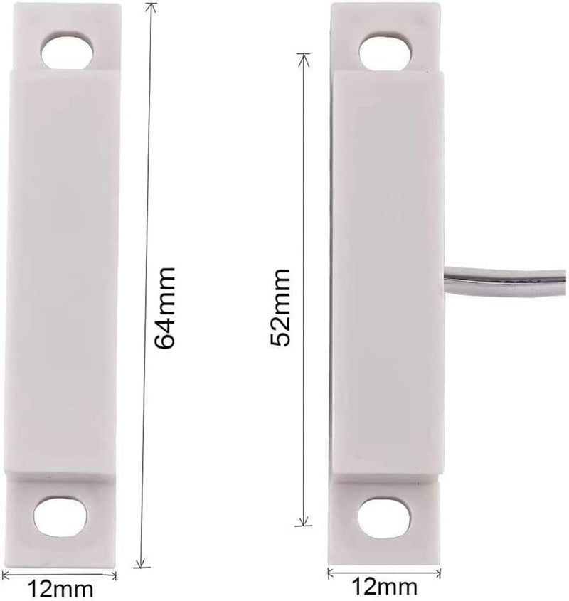 Lagogia MC-32 NC Surface Mount Wired Security Window Door Contact Sensor Alarm Magnetic Reed Switch, for Home Security and Burglar Alarm Systems, Sets of 5, White - Image 2