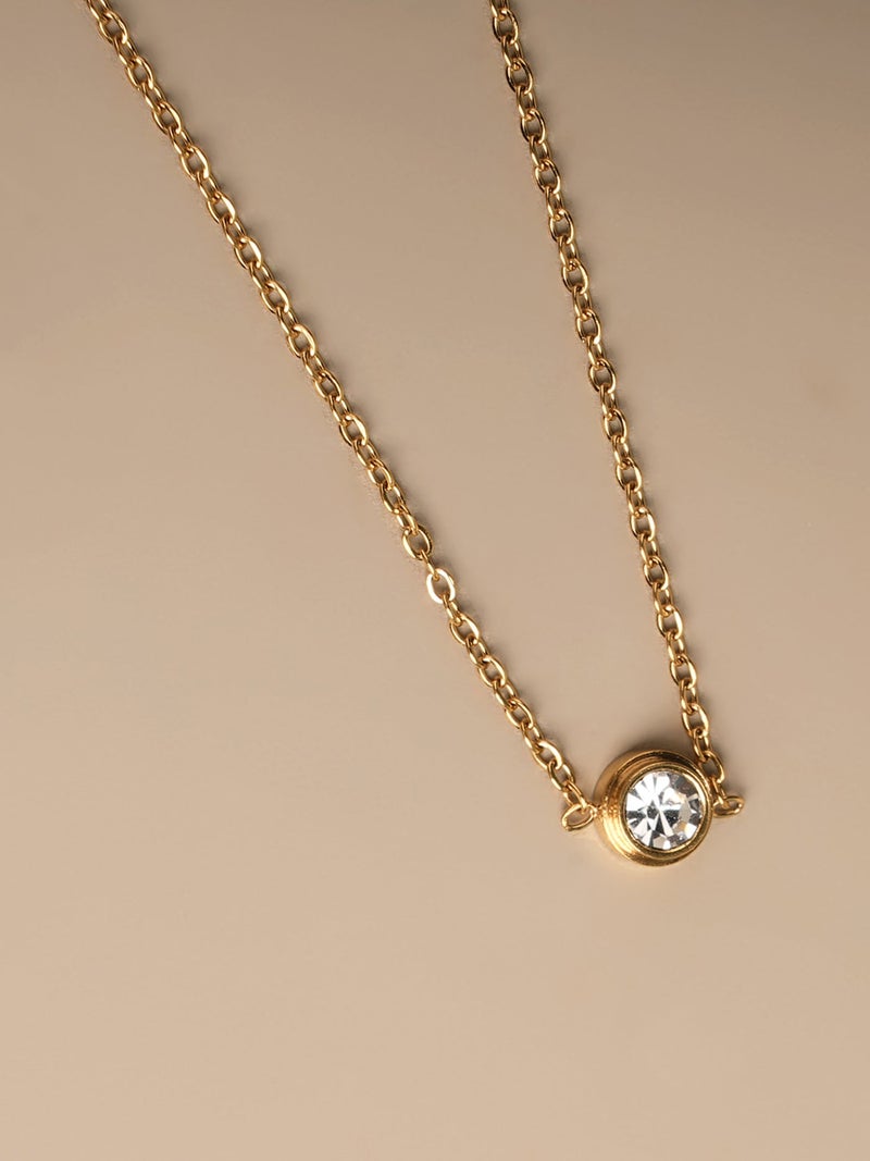 PALMONAS 18k Gold Tone Plated Dainty Stone Anklet
 for Women - Image 3