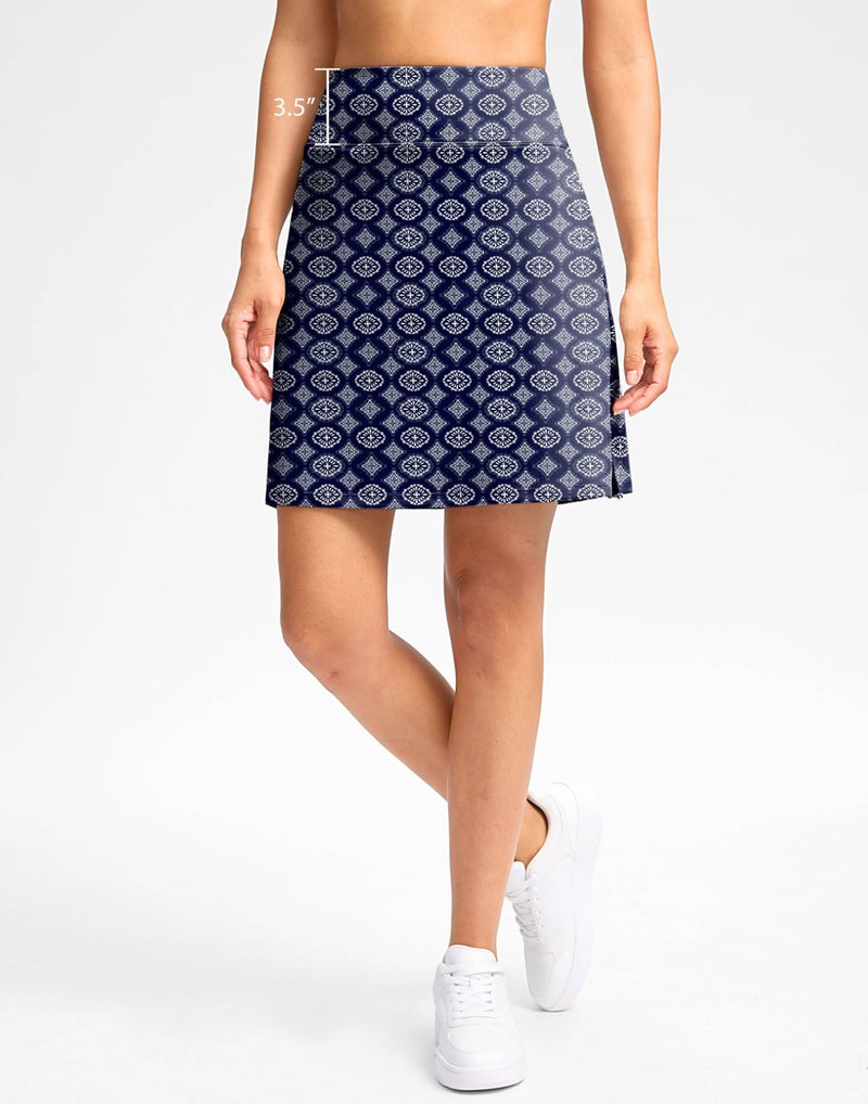 Viodia 18" Skorts for Woman with Pockets High Waisted Golf Tennis Skirts Knee Length Long Skort for Women Dressy Casual - Image 3