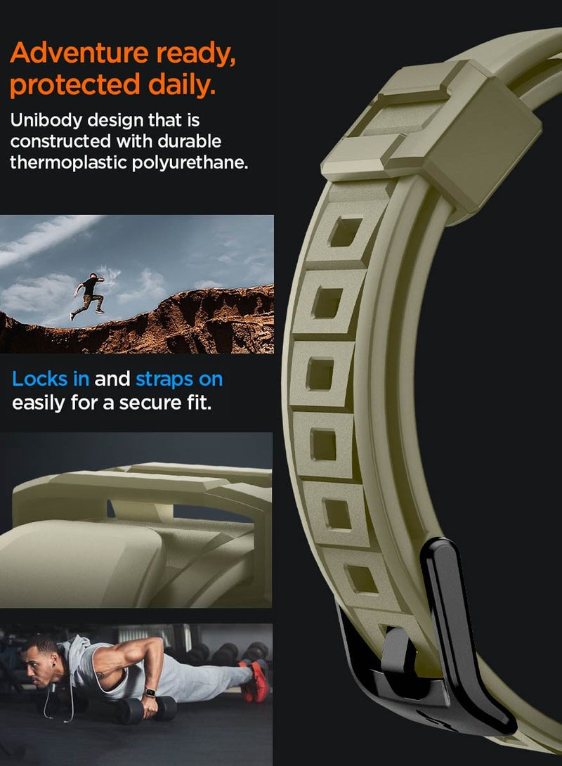 Spigen غطاء حماية Rugged Armor Pro لساعة Apple Watch Ultra مقاس 49 مم مع حزام - كاكي عتيق - Image 5