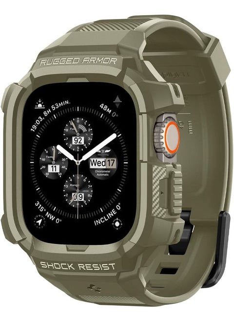 Rugged Armor Pro for Apple Watch Ultra 49mm Case Cover with Band - Vintage Khaki
