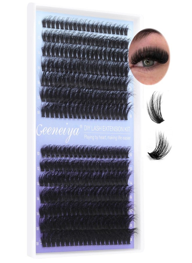 Geeneiya Eyelash Clusters Full Lash Extension Mink Thick Cluster Eyelash Extensions 10-18MM Cluster Lashes Individual Wispy Fake Eyelashes, Not Kit (60D+80D, 280Pcs) - Image 1