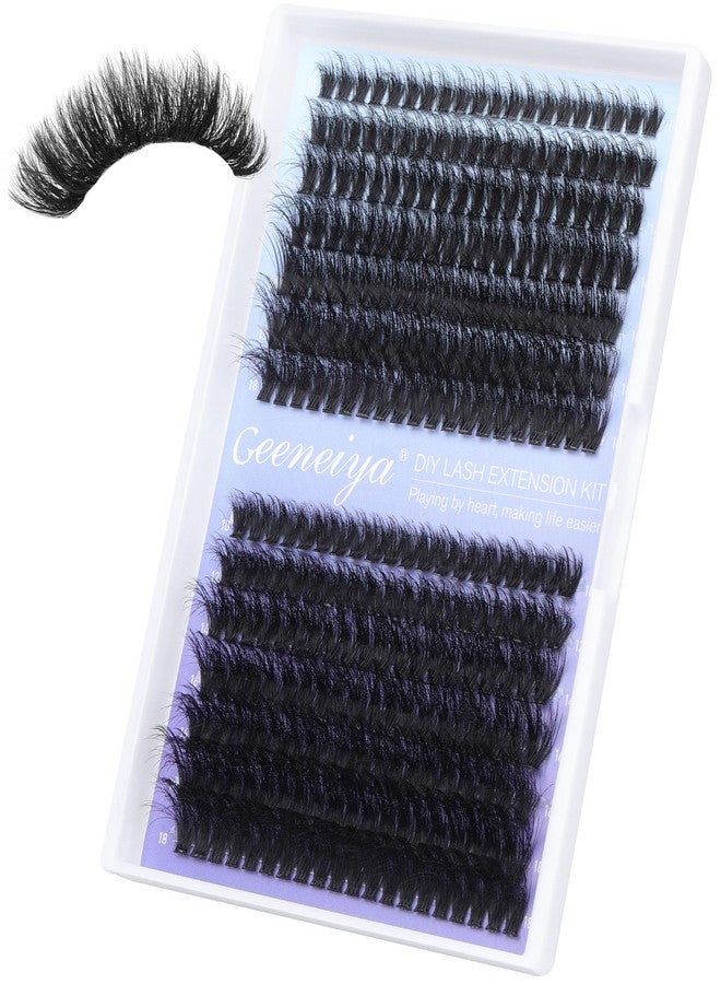 Geeneiya Eyelash Clusters Full Lash Extension Mink Thick Cluster Eyelash Extensions 10-18MM Cluster Lashes Individual Wispy Fake Eyelashes, Not Kit (60D+80D, 280Pcs) - Image 4