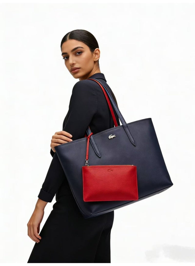 Lacoste Women's Double sided Two tone Large Capacity Handbag, Fashionable Multi functional, Toiletry bag - Image 2
