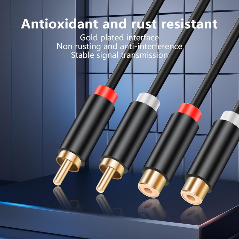 CERRXIAN عازل ضوضاء RCA عازل ضوضاء الصوت RCA مزيل ضوضاء حلقة الأرض يستخدم كابل الصوت جاك لإزالة ضوضاء الهم من نظام الصوت في السيارة نظام الصوت المنزلي - Image 5