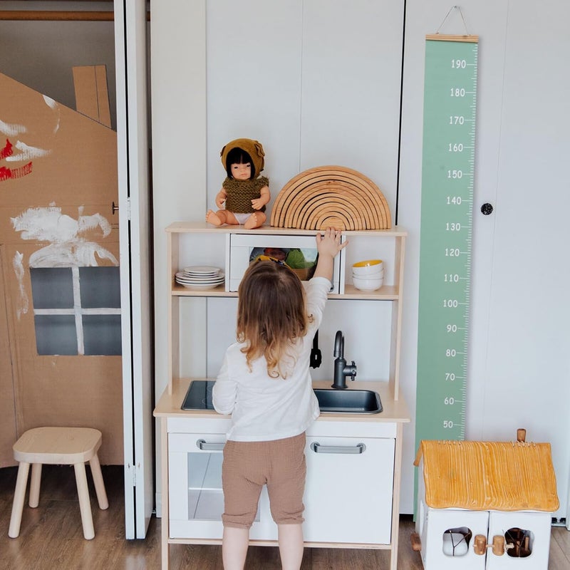 Creative Removable Height Chart Pendant for Wall Decor Modern Canvas Growth Ruler for Boys and Easy to Install Height Marker for Nursery Living Bathroom Dorm and Office - Image 4