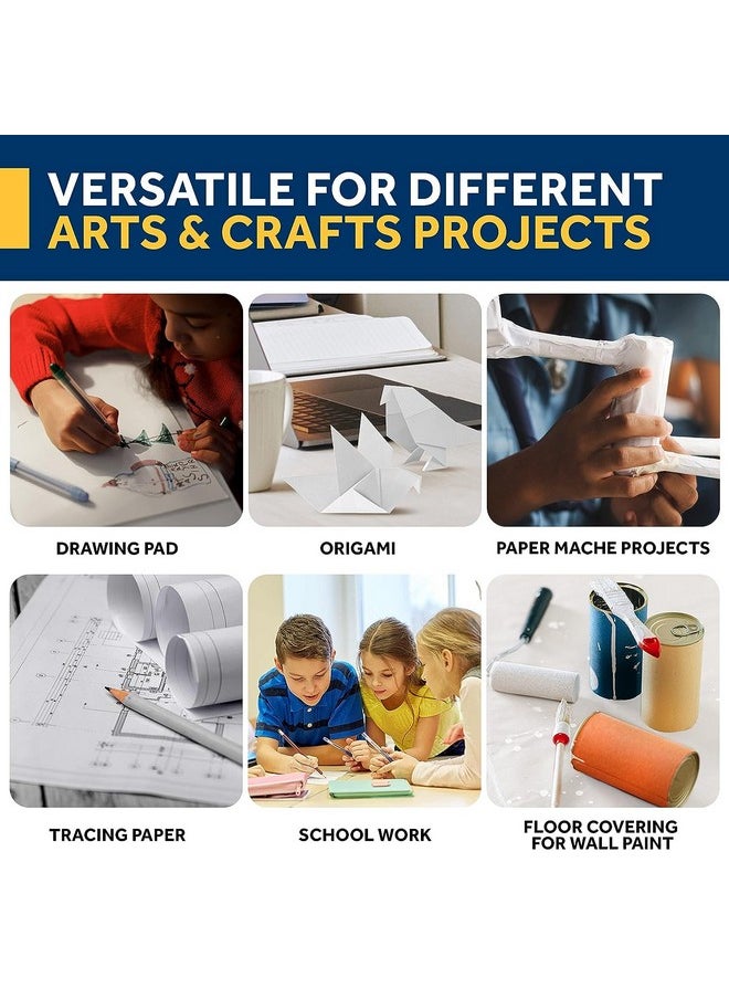 Bryco Goods - White Kraft Arts And Crafts Paper Roll 2 Pack Of 18 Inches By 100 Feet Rolls Ideal For Paints Wall Art Easel Paper Bulletin Board Paper Gift Wrapping Paper Kids Crafts Made In Usa - Image 1