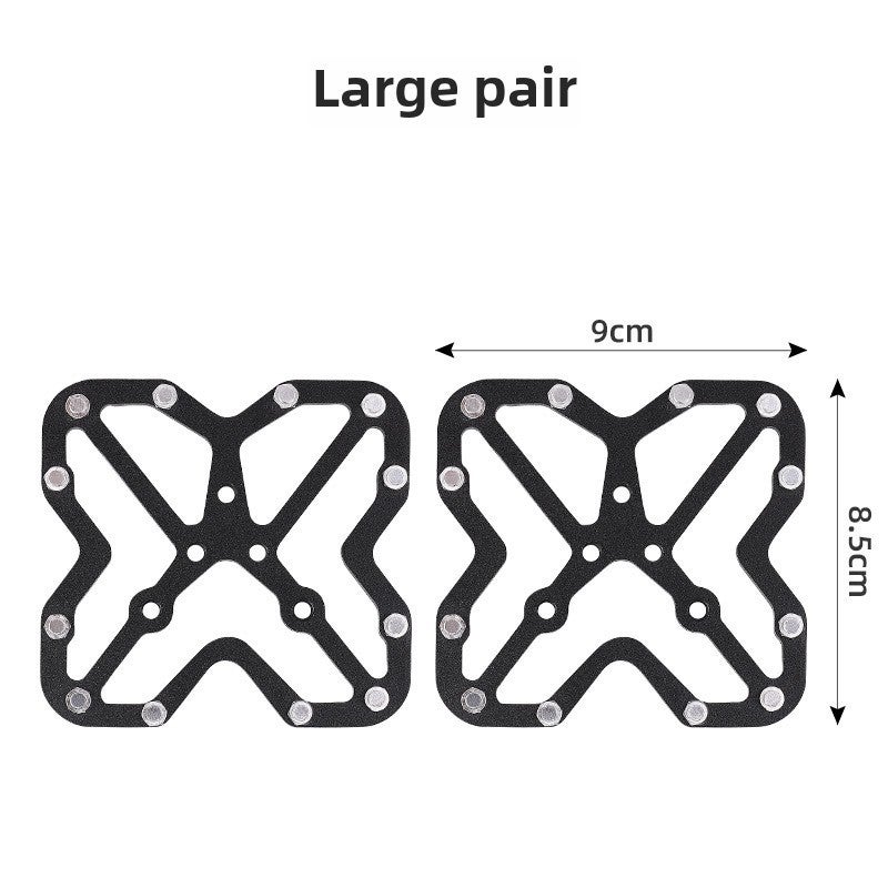 Lock pedal turn flat bicycle pedal quick release lock plate lock shoe conversion pedal deck road mountain bike Universal(Black large, Free size) - Image 1