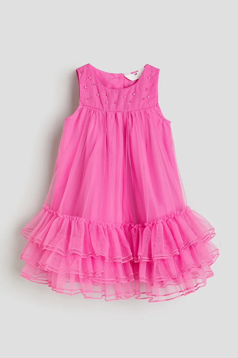 اتش اند ام Bead-Detail Tulle Dress