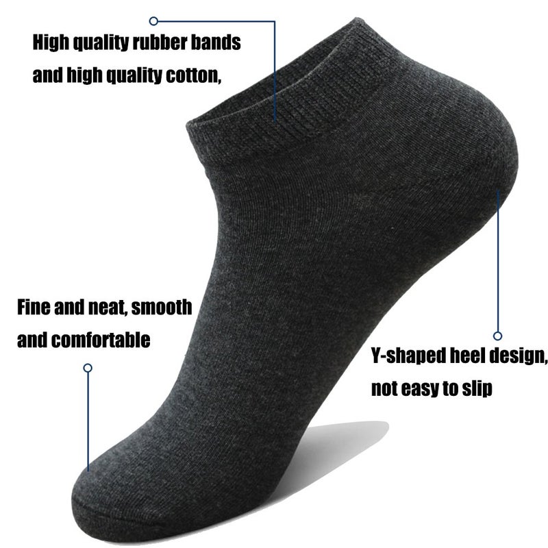 Light up in the Dark 10 Pairs Ankle Socks No Show Sock Low-Cut Athletic Men Women Cotton Socks - Image 2