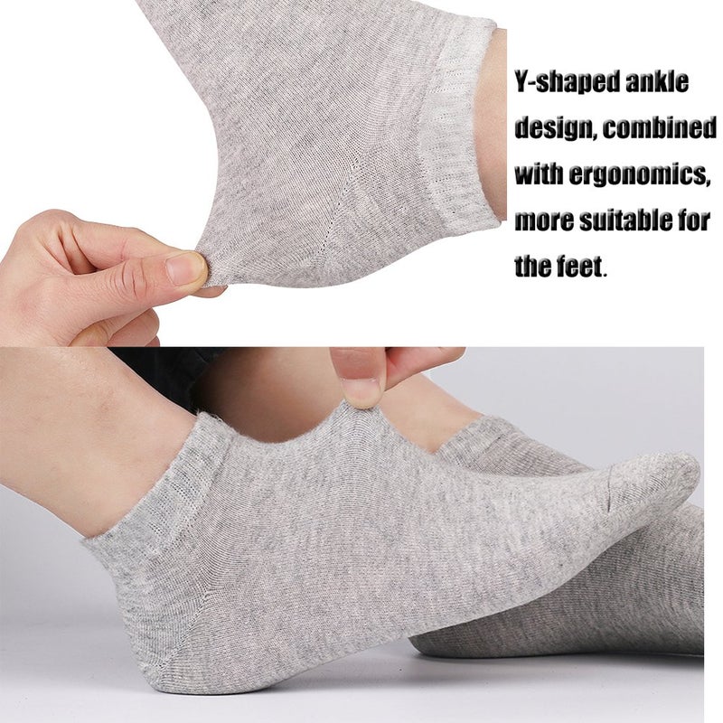 Light up in the Dark 10 Pairs Ankle Socks No Show Sock Low-Cut Athletic Men Women Cotton Socks - Image 3