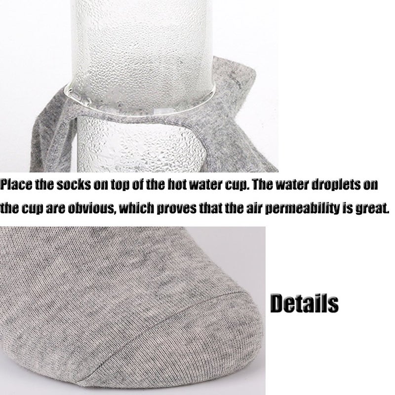 Light up in the Dark 10 Pairs Ankle Socks No Show Sock Low-Cut Athletic Men Women Cotton Socks - Image 4