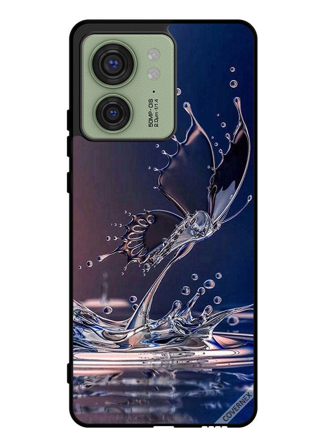 Covernex Protective Case Cover For Motorola Edge 40 Water Drops Butterfly - Image 1