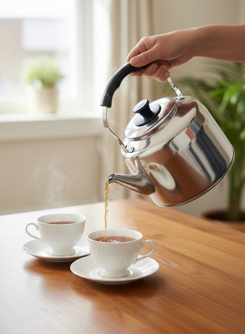 ZEBRA Stainless Steel Whistling Kettle – 4.0Ltr – Heat-Resistant Plastic Handle - Image 4