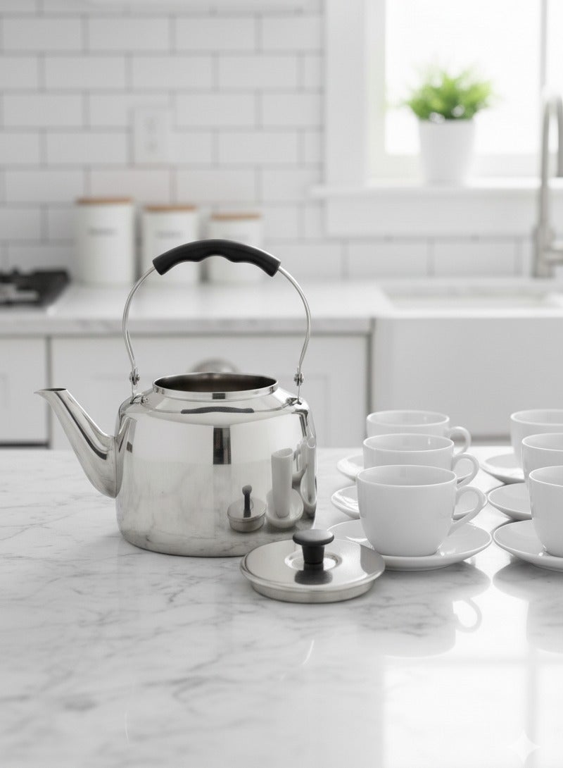 ZEBRA Stainless Steel Whistling Kettle – 4.0Ltr – Heat-Resistant Plastic Handle - Image 5