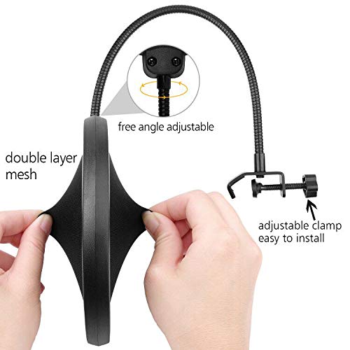 ChromLives Microphone Cover with Pop Filter, 3 in 1 Mic Furry Windscreen Microphone Foam Cover Pop Filter Compatible with Blue Yeti and Yeti Pro Condenser, Combo 3Pack - Image 3