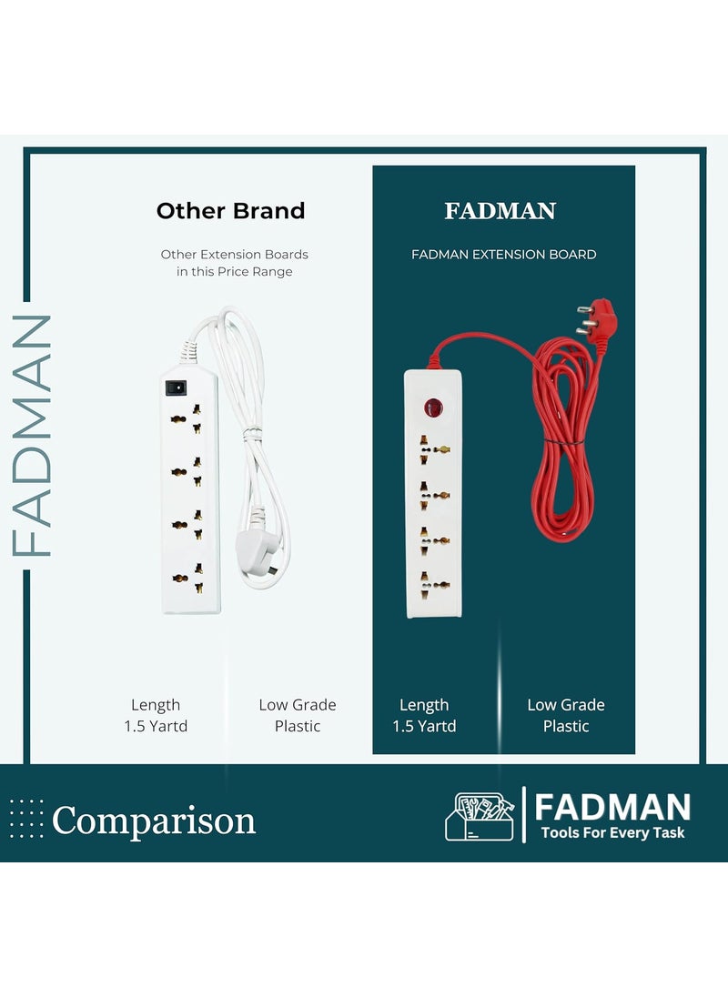 Fadman FADMAN Universal 4 Socket Extension Boards Multicolor 5 m  - Image 4