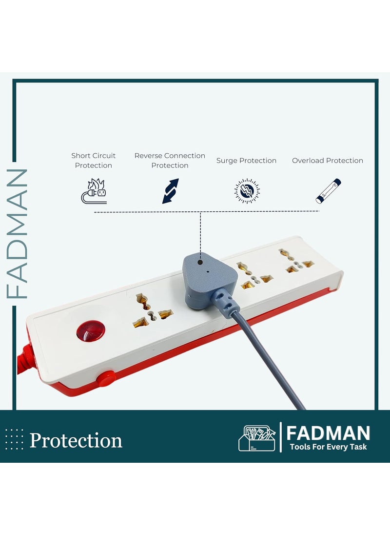 Fadman FADMAN Universal 4 Socket Extension Boards Multicolor 5 m  - Image 3
