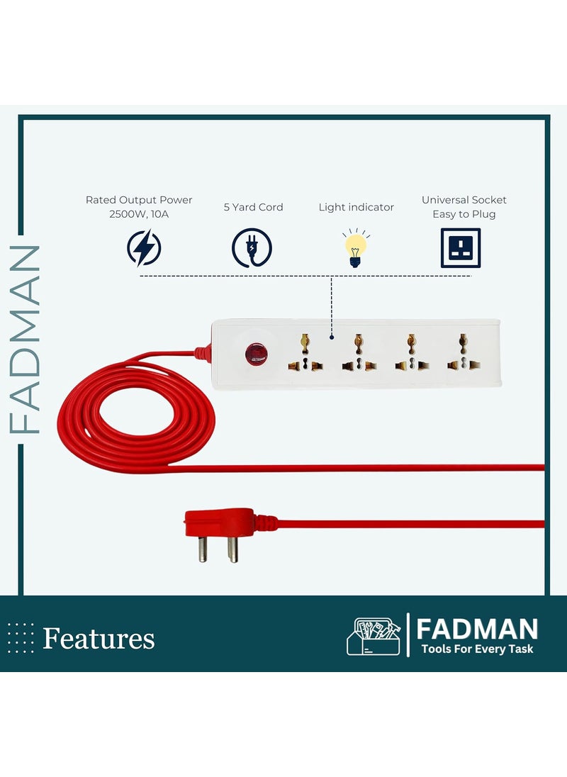 Fadman FADMAN Universal 4 Socket Extension Boards Multicolor 5 m  - Image 2