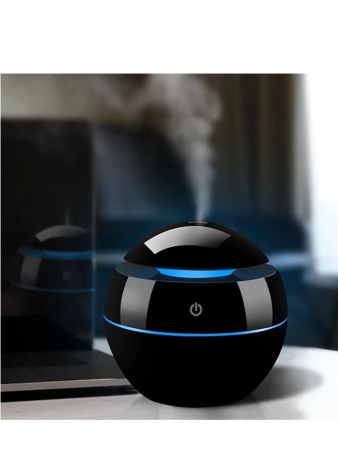 Portable Mini Ultra-Sonic USB Desktop Humidifier with Essential Oil Diffuser & Colorful Ambient Light - Ideal for Home & Office  - Image 3