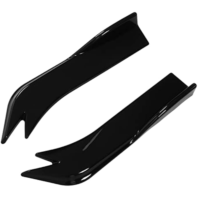 Folany Canard Protector, Anticollision Universal Rear Bumper Lip Antiscratch for Car(Bright black) - Image 1