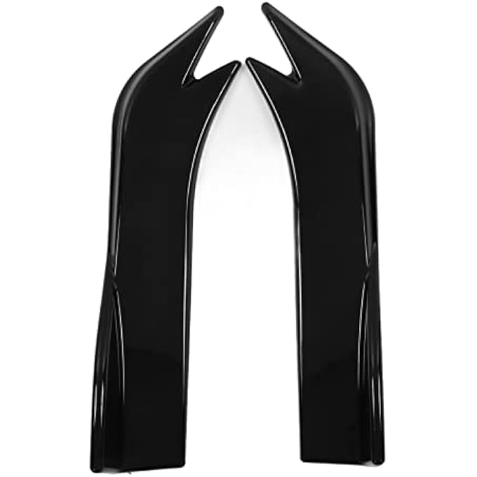 Folany Canard Protector, Anticollision Universal Rear Bumper Lip Antiscratch for Car(Bright black) - Image 2