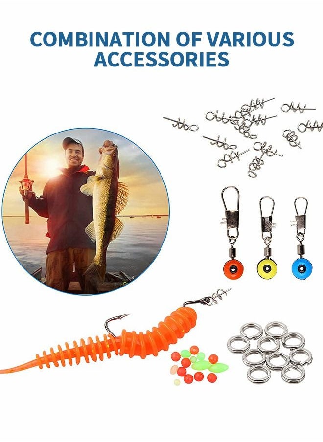 GROIC 187pcs Fishing Accessory Kit, Fishing Set with Tackle Box, Fishing Hooks, Crank Hook, Lead Sinker, Blocking Bead, 8-Ring Connector, Space Beans Terminal Tackle Kits  - Image 4