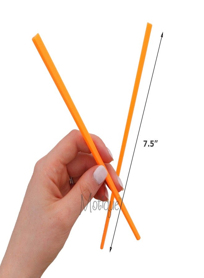 موتيك أكسيسوريز عودان صلبان مستقيمان للشعر - برتقالي - Image 4