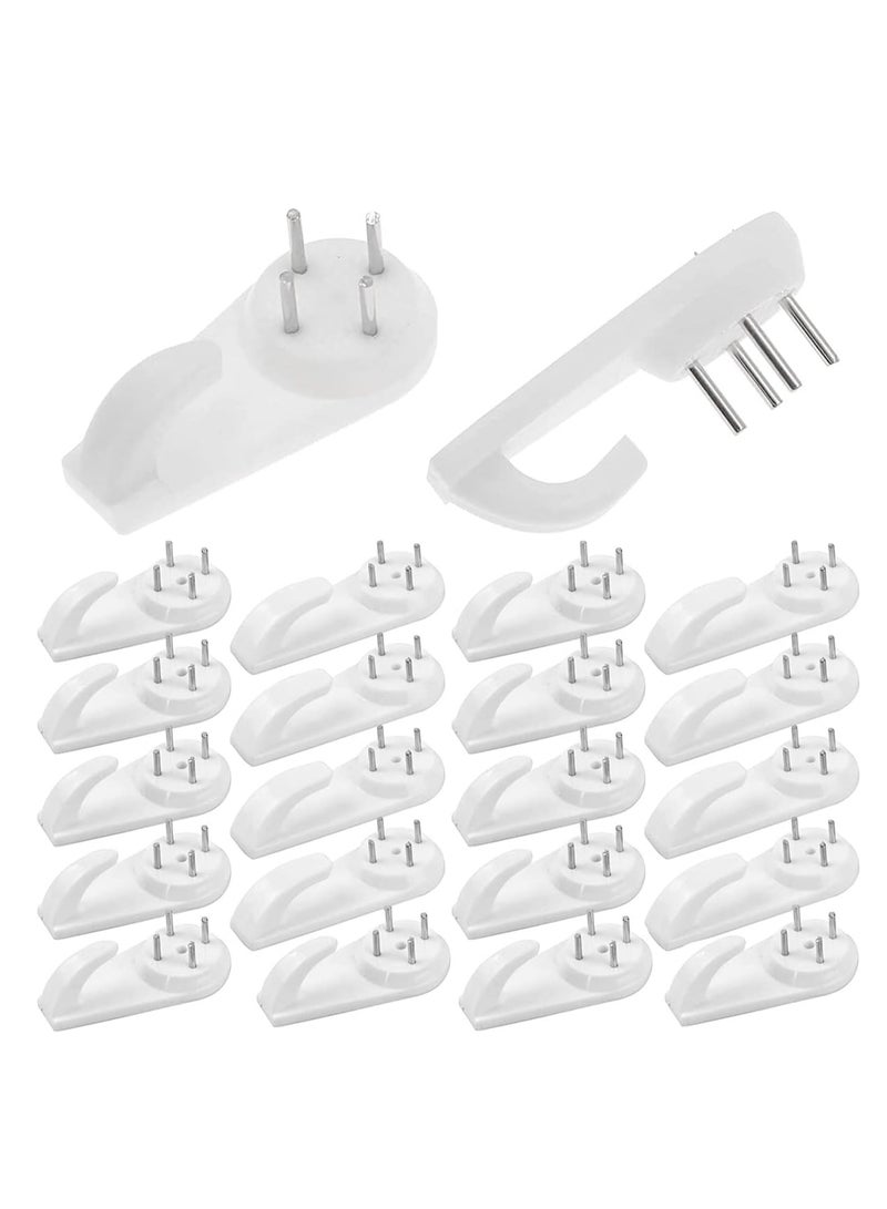 HW 30 Pcs Invisible Non-Trace Wall Picture Hook, Durable Hardwall Hanging Hook for Photo Frame Art Painting Hangers, Concrete Wall Hooks Nail Plastic  - Image 1