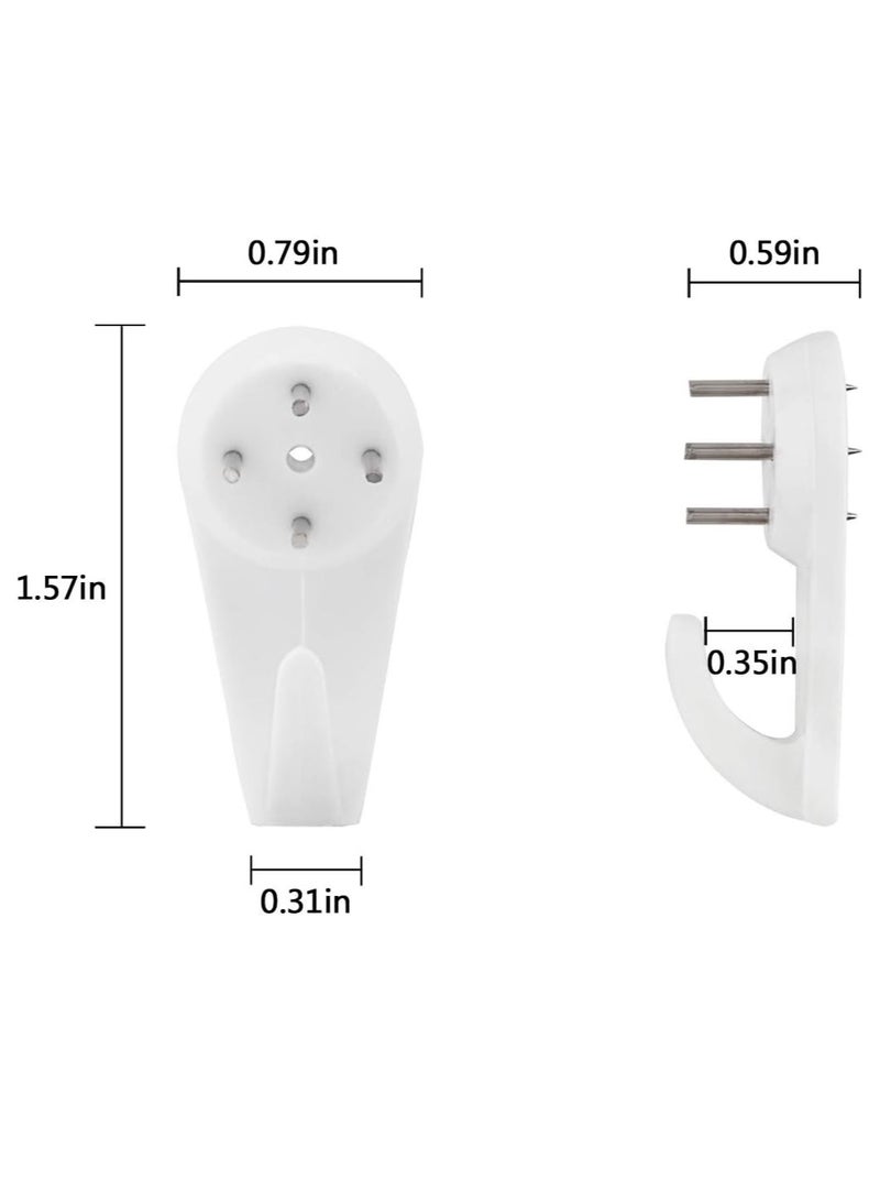 HW 30 Pcs Invisible Non-Trace Wall Picture Hook, Durable Hardwall Hanging Hook for Photo Frame Art Painting Hangers, Concrete Wall Hooks Nail Plastic  - Image 2