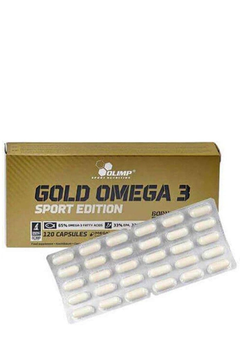Gold Omega 3 Fish Oil Capsules, High Strength EPA & DHA, Supports Heart, Brain & Joint Health, 120 Capsules