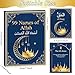 Wiooffen 99 Names of Allah Flashcards Quran Verses Asma UI Husna Cards Eid Al Adha Learning Cards in Arabic and English Eid or Ramadan Gifts for Family Friends 5731 InchesBlue and Gold - Image 4
