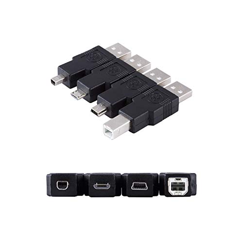 GE Universal USB 2.0 Adapter Kit, 6ft. A Male to A Female Extension Cable, 4 Adapters Included: A Male to B Male, 4 Pin, 5 Pin, A Male to Micro USB, 33758 - Image 4