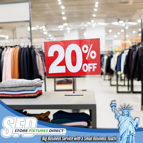 Store Fixtures Direct Up to 50% Percent Off Sign Bundle Pack, 7" x 11": 20%, 30%, 40% & 50%, 2 of Each Sign, 10 Pack - Image 4