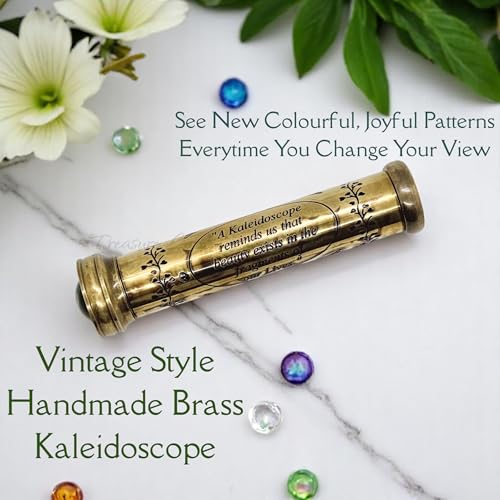 Treasure Lords Handmade Polished Brass Kaleidoscope Return Gifts for Kids BirthdayGolden FinishKaleidoscope for KidsAdultsFriends FamilyChildren 3D Mirror Lens 1pc - Image 5