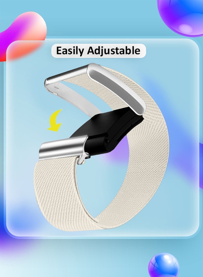 Replacement Nylon Band for Whoop 5.0 with Silver Clip, Adjustable Wrist Strap for Fitness and Daily Use, for Men & Women- Starlight - Image 4